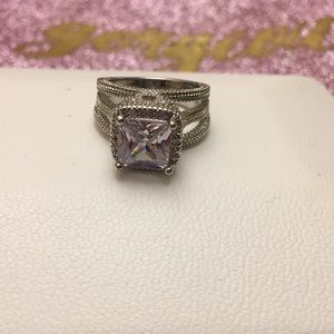 Luxury silver tone ring